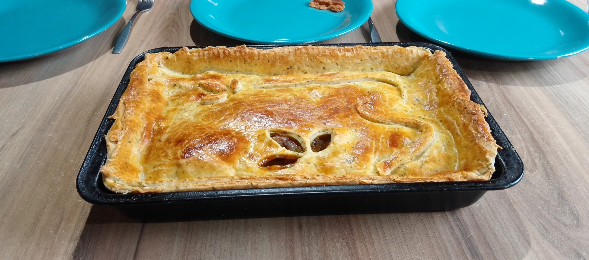 Freshly baked savoury pie served at The Stonehouse